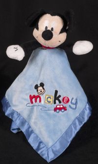 Disney Mickey Mouse Red Car Blue Baby Plush Security Lovey Blanket